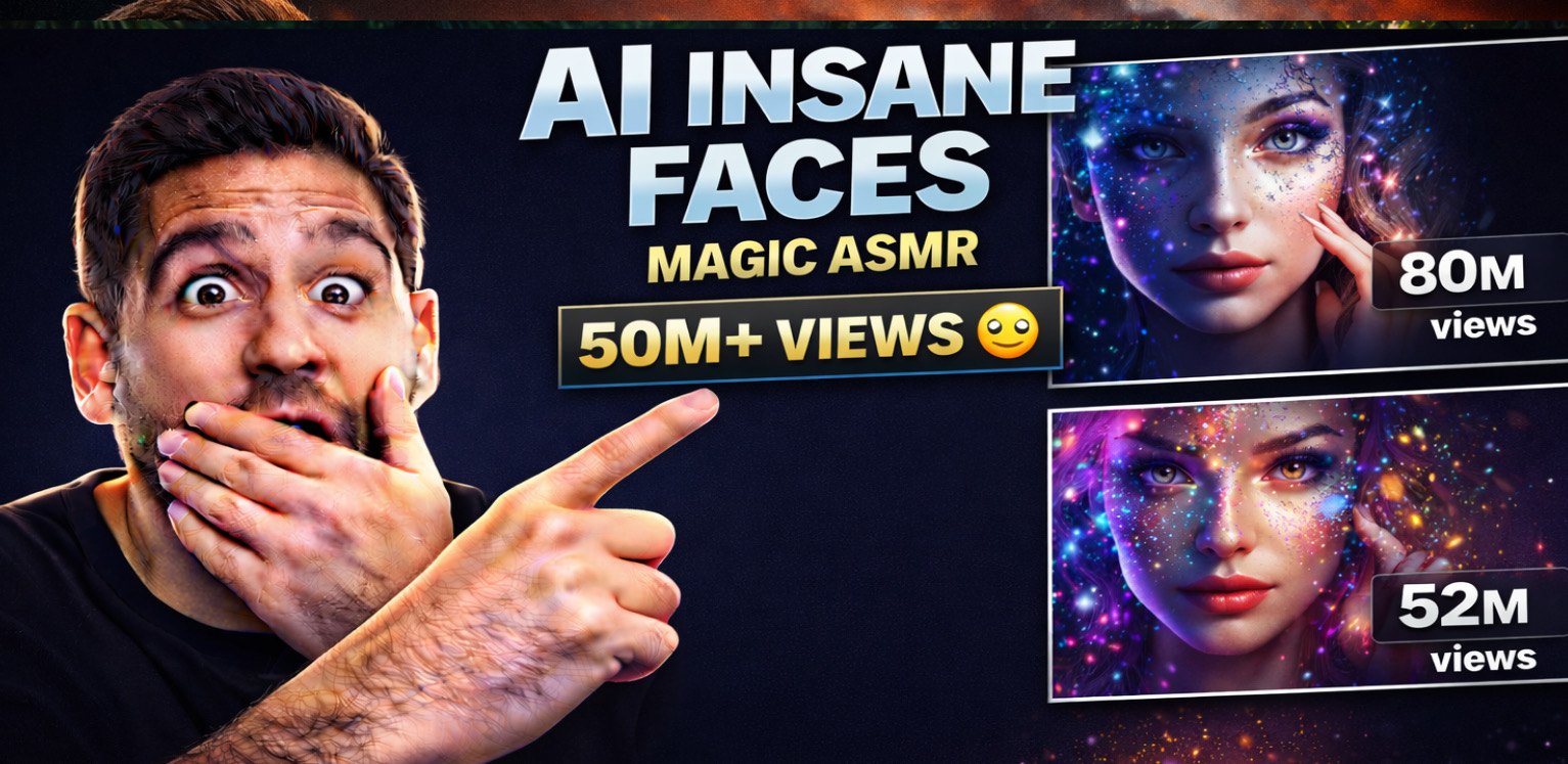 INSANE AI FACE MAGIC (ASMR) SHORTS